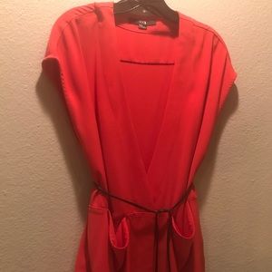 FOREVER 21 one button orange top.